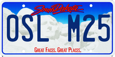 SD license plate 0SLM25