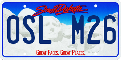 SD license plate 0SLM26
