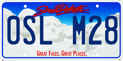 SD license plate 0SLM28