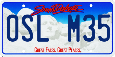 SD license plate 0SLM35
