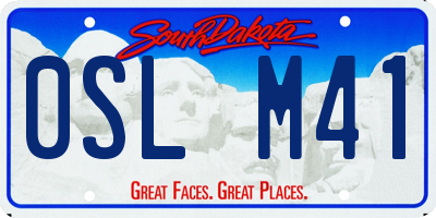 SD license plate 0SLM41
