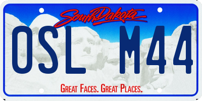SD license plate 0SLM44