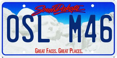 SD license plate 0SLM46