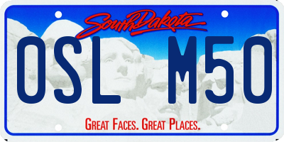 SD license plate 0SLM50