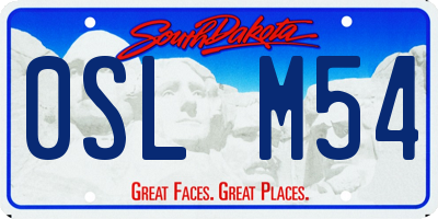 SD license plate 0SLM54