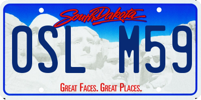 SD license plate 0SLM59