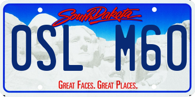SD license plate 0SLM60