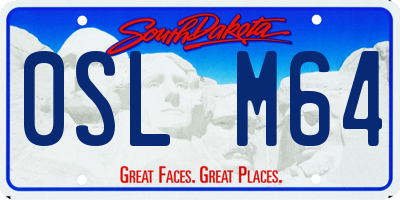 SD license plate 0SLM64