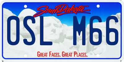 SD license plate 0SLM66