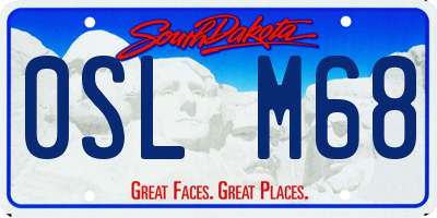 SD license plate 0SLM68