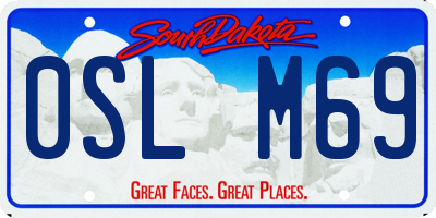 SD license plate 0SLM69
