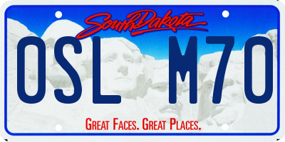 SD license plate 0SLM70