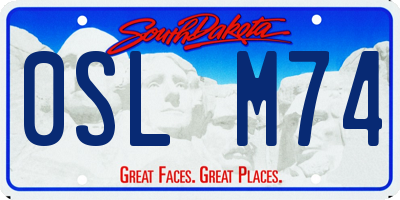 SD license plate 0SLM74