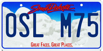 SD license plate 0SLM75