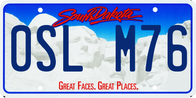 SD license plate 0SLM76