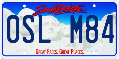 SD license plate 0SLM84