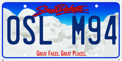 SD license plate 0SLM94
