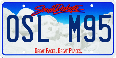 SD license plate 0SLM95