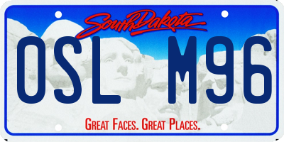 SD license plate 0SLM96