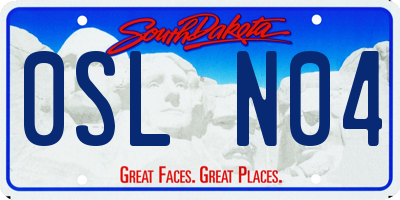 SD license plate 0SLN04
