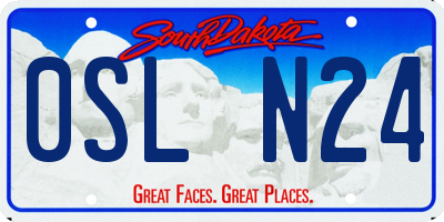 SD license plate 0SLN24