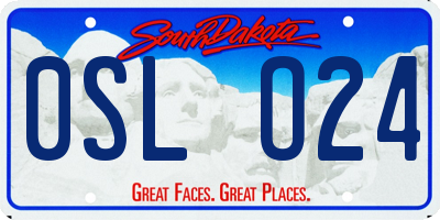 SD license plate 0SLO24