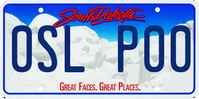 SD license plate 0SLP00