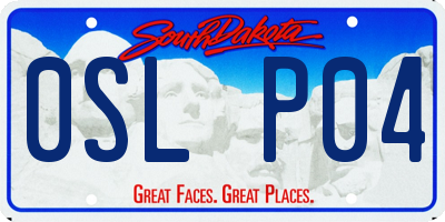 SD license plate 0SLP04