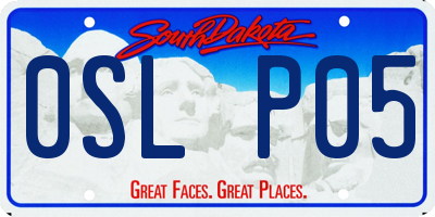 SD license plate 0SLP05