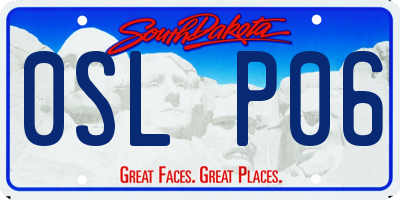 SD license plate 0SLP06