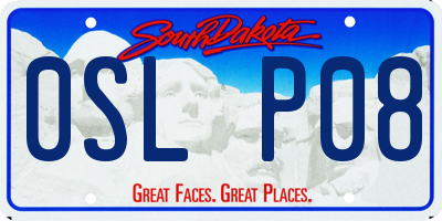 SD license plate 0SLP08