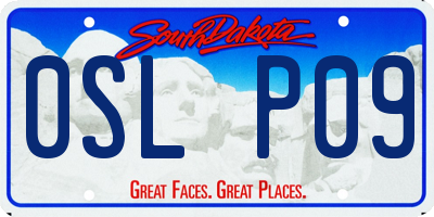 SD license plate 0SLP09