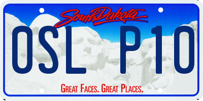 SD license plate 0SLP10