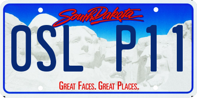 SD license plate 0SLP11