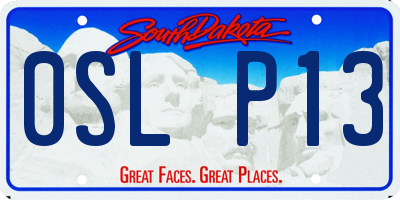 SD license plate 0SLP13