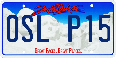 SD license plate 0SLP15