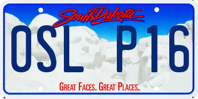 SD license plate 0SLP16