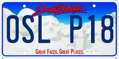 SD license plate 0SLP18