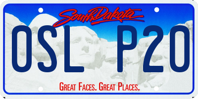 SD license plate 0SLP20