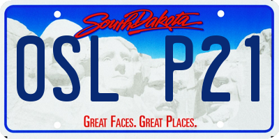 SD license plate 0SLP21