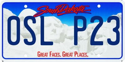 SD license plate 0SLP23
