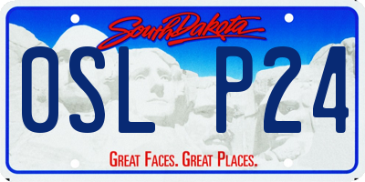 SD license plate 0SLP24