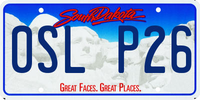 SD license plate 0SLP26