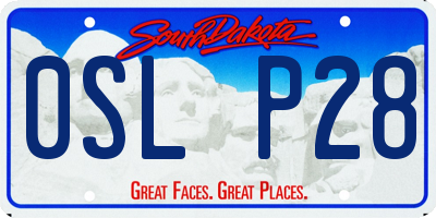 SD license plate 0SLP28