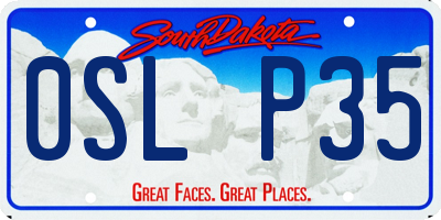 SD license plate 0SLP35