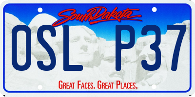 SD license plate 0SLP37