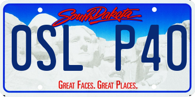 SD license plate 0SLP40