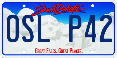 SD license plate 0SLP42