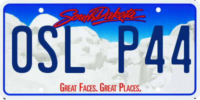 SD license plate 0SLP44
