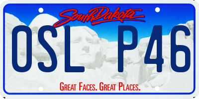 SD license plate 0SLP46
